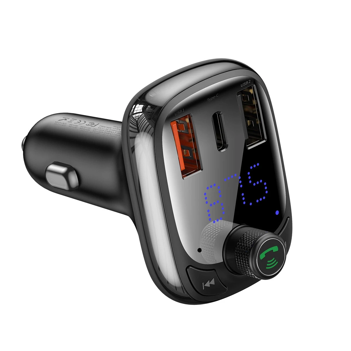 Baseus CCMT-B01 S-13 Fast Car Charger with Dual USB – Quick Charge for Smartphones & Devices