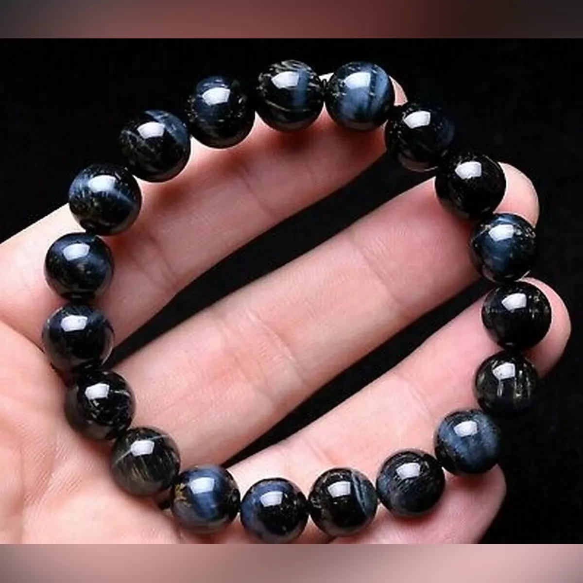 Premium Black Tiger Eye 10mm Natural Stone Bracelet for Protection & Style