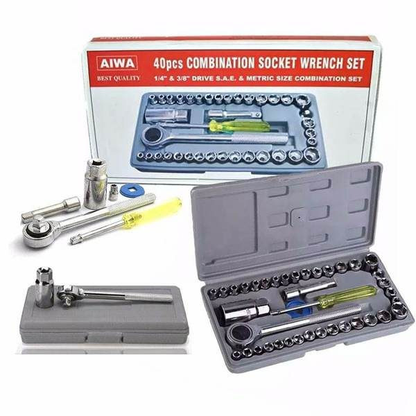 40PCS Multifunctional Tools Kit & Wrench Set – Durable Hand Tool Set by TBS